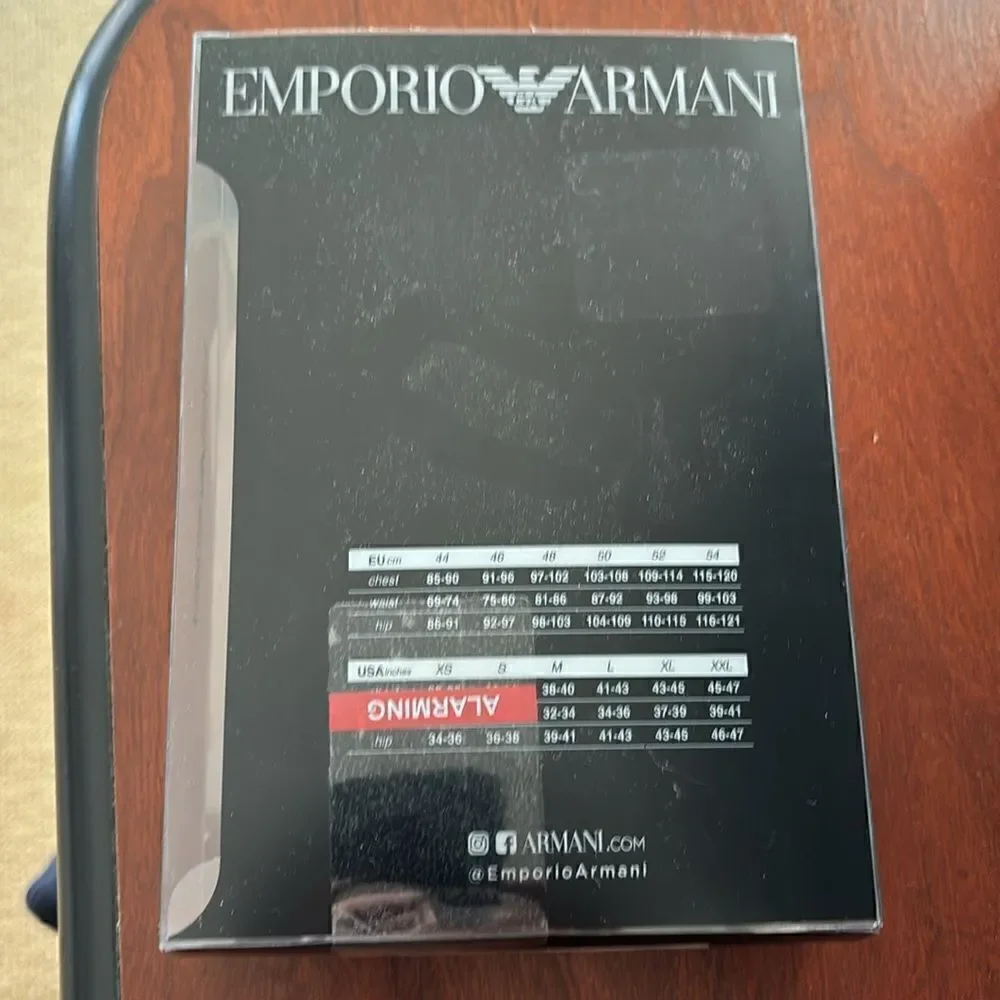 Emporio Armani 3pack trunk xl stretch cotton 3 colors black blue lig…